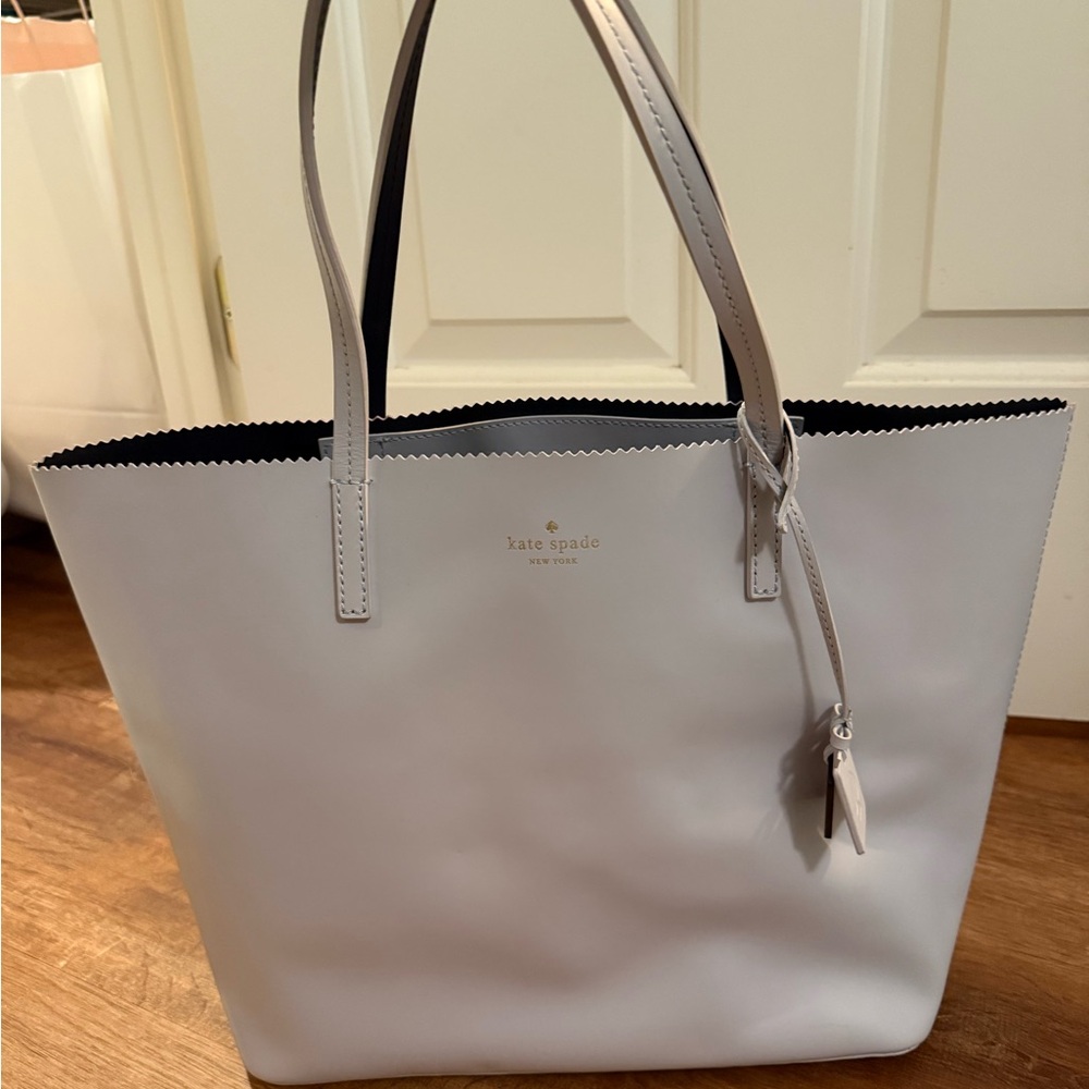 Kate Spade Light Gray Tote Bag